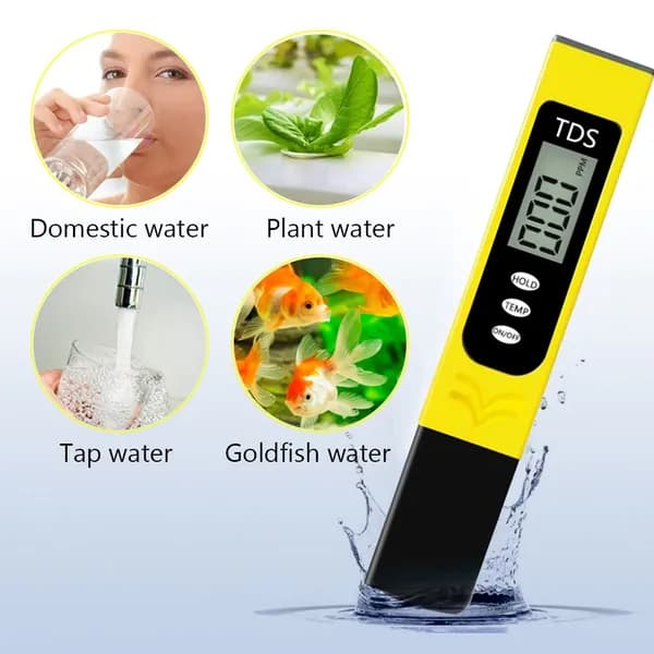 Портативный тестер TDS для воды с измерением от 0 до 9990 ppm