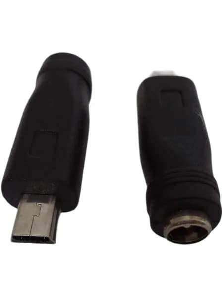 Переходник DC адаптер питания 5.5х2.1 гнездо на miniUSB штекер (1 штука )