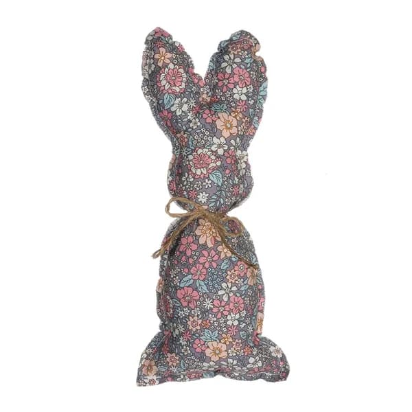 Пасхальный фетровый кролик для поделок, 17 cm - серый цветочный