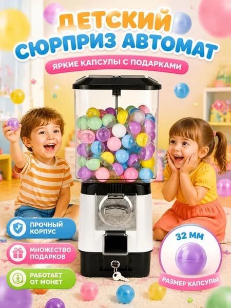 Автомат по продаже игрушек с черной крышкой