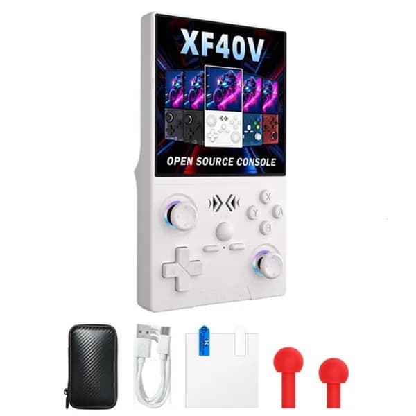 Портативная игровая консоль XF40V с открытым исходным кодом, Белый - 128G