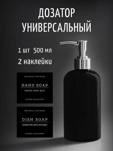 Флакон с дозатором для жидкого мыла и моющих средств
