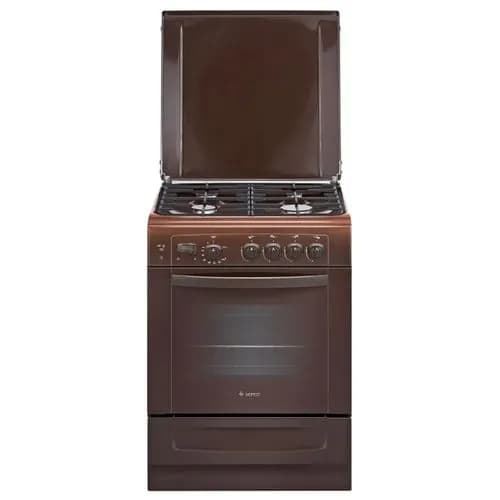 Плита Газовая Gefest 6100-03 0001 коричневый, 85x60x60см, 4 конфорки, духовка 52 л, гриль, вертел, газ- контроль