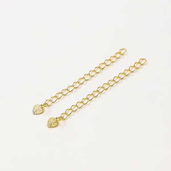 Цепочка удлинительная для бус/браслетов 6 см, цвет золота 18k, 5шт.