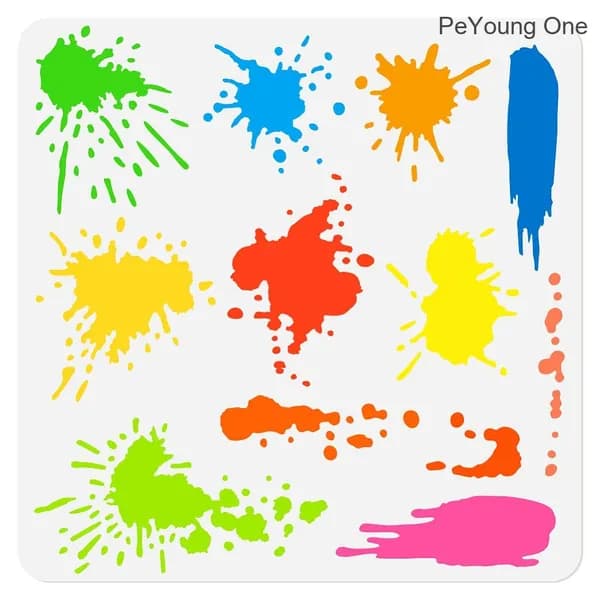 1 шт. трафареты для рисования с выемкой для фотоальбома, смешанные формы 300x300 мм