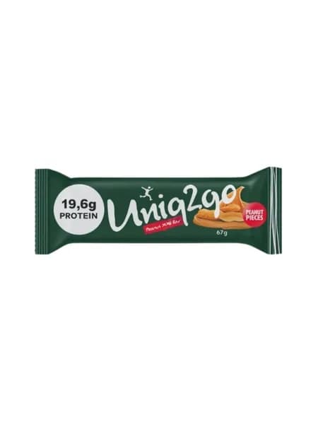 Протеиновый батончик Uniq2go XXL с арахисом, 67 г, 20 г белка, без добавленного сахара, большой формат