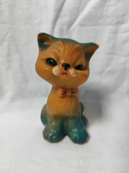 Винтажная детская, резиновая игрушка. Котенок/кошечка. СССР