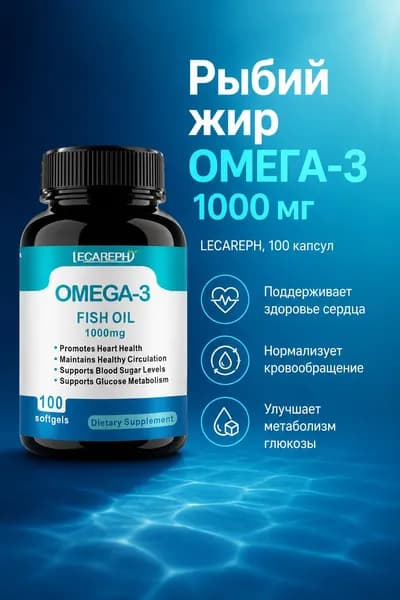 Омега 3 EPA--180mg DHA--120mg 100 капсул NOW Omega 3 рыбий жир