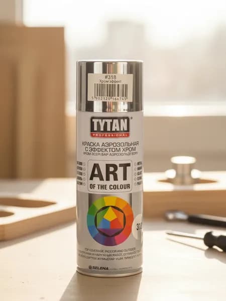 Эмаль аэрозольная Tytan Professional, универсальная, акриловая, глянцевая, цвет хром, 400 мл