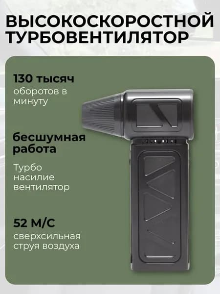 Воздуходувка аккумуляторная мощный ручной турбовентилятор