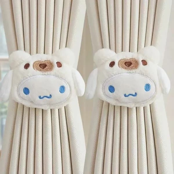 Креативные держатели для штор с милым дизайном Cinnamoroll, 2 шт. Для дома, спальни, гостиной, для тюлевых и тканевых штор, декоративные аксессуары.