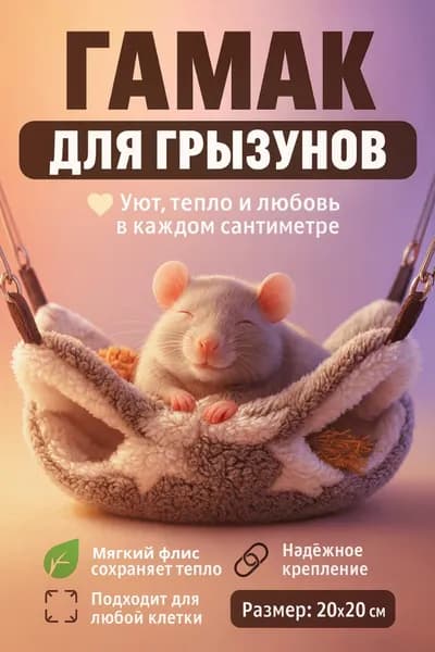 Гамак для крыс, хомяков и грызунов