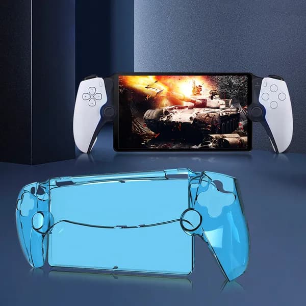 Чехол для PlayStation Portal из поликарбоната прозрачный синий