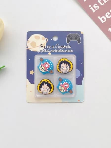 Накладки на стики "Thumb Grip" для PlayStation 4 (DualShock 4) / 5 (DualSense), Nintendo Switch PRO (Controller), 4 штук, One Piece