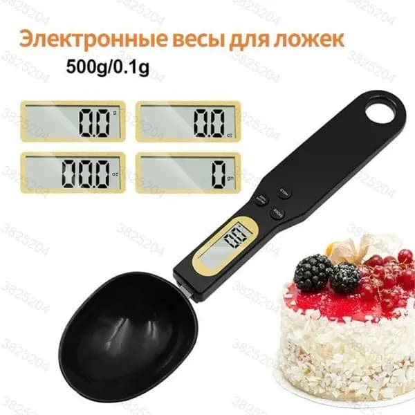 Электронные кухонные весы весы кухонные / весы кухонные электронные / ложка мерная, черный матовый