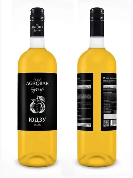 Сироп AGROBAR Юдзу для коктейлей и лимонадов, 1 л