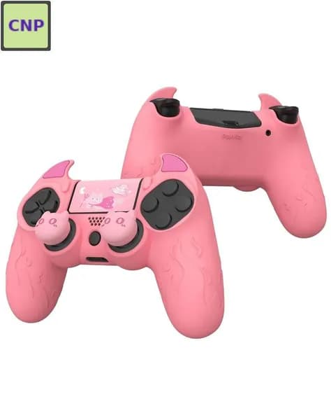 Силиконовый чехол PlayVital для PS4, розовый, мягкая защита консоли