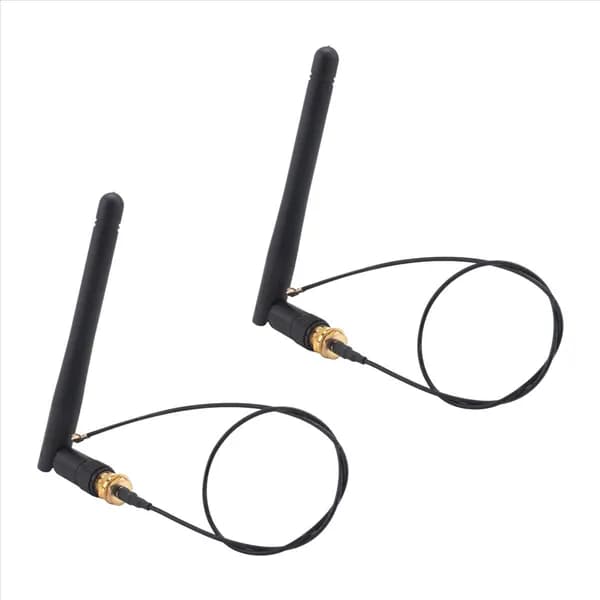 2 шт./лот 2,4 ГГц 3DBi Wi-Fi 2,4G антенна RP-SMA мужской беспроводной маршрутизатор + PCI U.FL IPX к RP SMA кабель с косичками