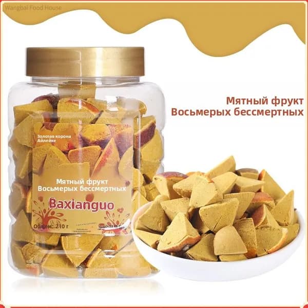 Конфеты из фруктов, консервированные фрукты, начинка из сухофруктов, закуски из