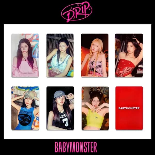 Карточки BABYMONSTER Drip альбом карты k-pop карточки коллекционные 5.4*8.6cm 7 шт