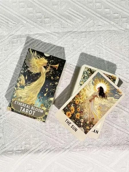 Колода Таро Ethereal Bloom коллекционная арт-карта 78 штук, настольная игра в подарок взрослым
