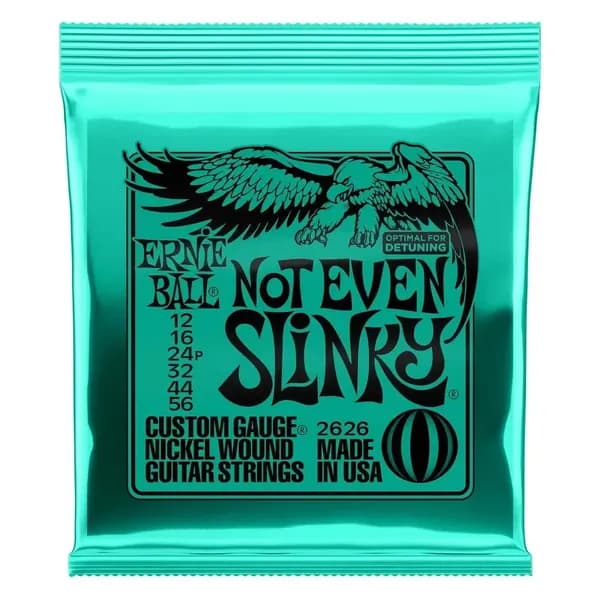 Струны для электрогитары для пониженного строя Ernie Ball 2626 Not Even Slinky, калибр 12-56