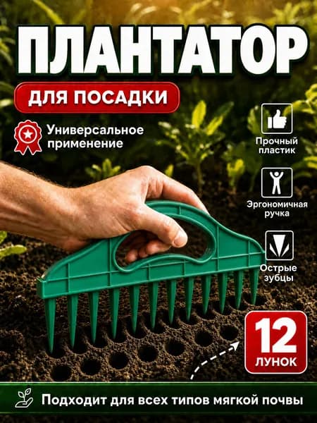 Цена что надо Сеялка для семян ручная, разбрасыватель, лункообразователь для рассады