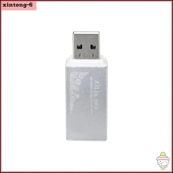 Устройство чтения карт памяти USB 2.0 серебристого цвета