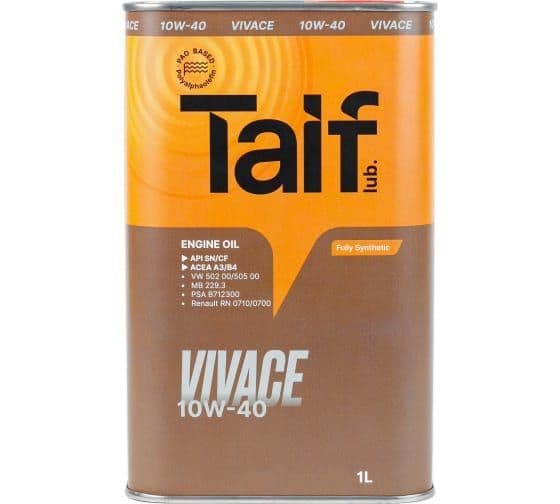 TAIF Vivace 10W-40 Масло моторное, Синтетическое, 1 л