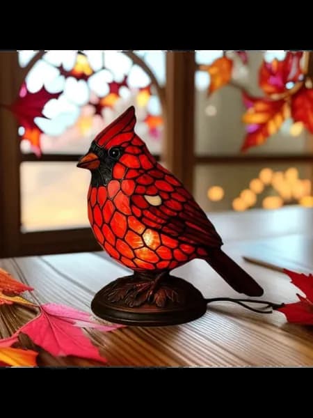 Ночник-лампа с птицей для декора дома, светлый Red Bird