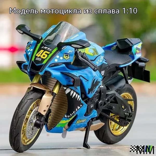 Модель мотоцикла из сплава Yama R1 (1: 10)