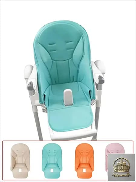 Чехол из эко-кожи для Peg Perego Siesta Prima Pappa Zero3/Молочный-синий