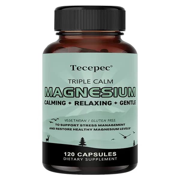 Triple Calm Magnesium - расслабляющее и успокаивающее средство для снятия стресса, 60/120 капсул