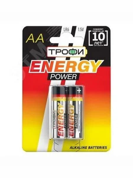 Трофи Батарейка AA, L (щелочной) тип, 1,5 В, 2 шт