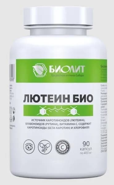 Лютеин БИО Биолит, 90 капсул по 400мг