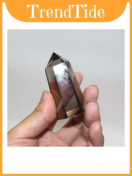натуральный обсидиан smoky citrine кварцевый обелиск кристалл палочка, 5-6 см, для элегантного домашнего декора