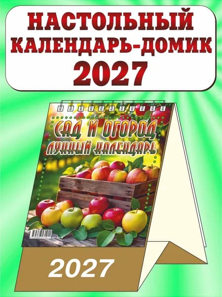 Календарь настольный перекидной домик на 2027 год. "Сад и огород. Лунный календарь"