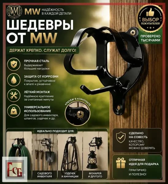 Кронштейн для уздечки металл HV