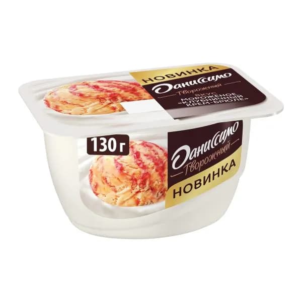 Продукт творожный Даниссимо Мороженое Клубничный крем-брюле 5.7% 130г
