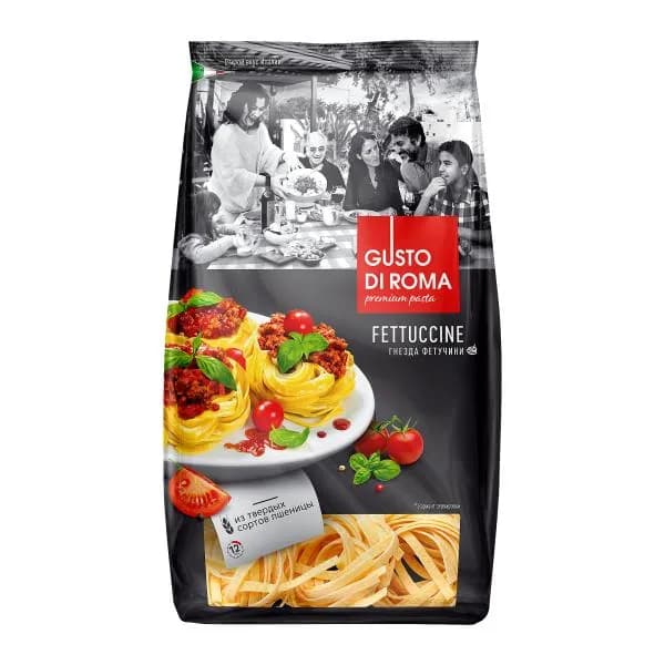 Макароны Gusto Di Roma Fettuccine Гнезда 450г