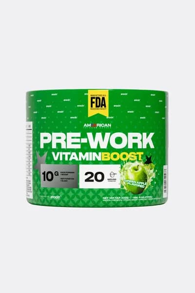 anocin PRE-WORK Vitamin Boost - 20 Порций / 200 г - Яблочный Вкус Энергии и Поддержки Производительности