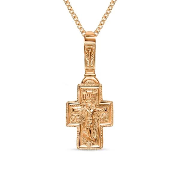 Крестик из красного золота 585 пробы 585GOLD