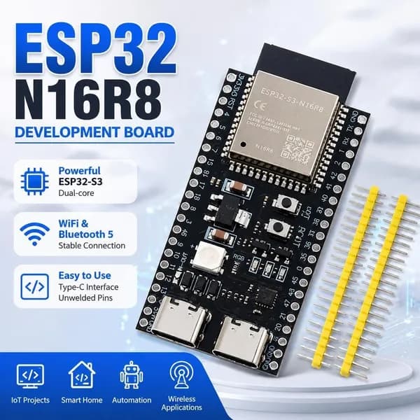 ESP32 ESP32-S3 Wi-Fi+Bluetooth IoT Плата для разработки Dual Type-C Основная плата ESP32-S3-N16R8