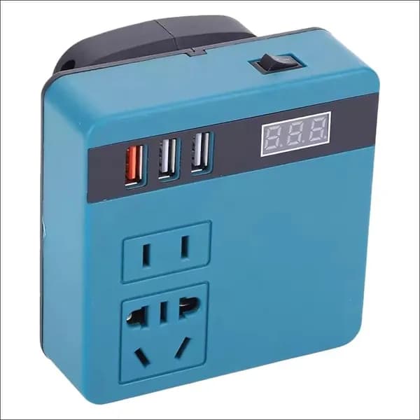 Инвертор для литиевых аккумуляторов Makita, преобразователь DC12V в AC220V, портативный инвертор для инструментов и outdoor работ с выходом 5V/12V/220V