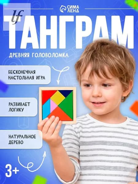 Танграм / Головоломка для детей / Деревянные игрушка