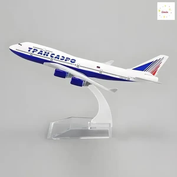 Металлическая Модель Самолета Боинг 747 Трансаэро Transaero
