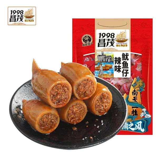 Чанмао острый кальмар 180 г Хайнань фирменные приготовленные морепродукты