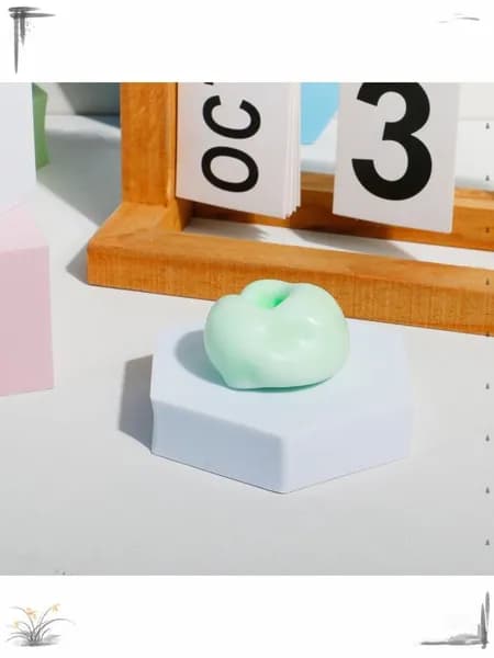 Растягивающаяся игрушка из ледяной кожи рисового пирога для снятия стресса с насосом для всех возрастов, Фрукты 4см