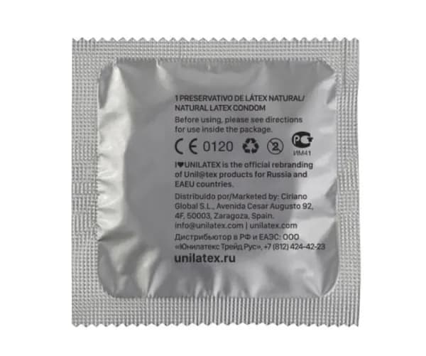 Презервативы Unilatex Natural Plain 1 шт классические латексные с накопителем стандартный размер 52 мм