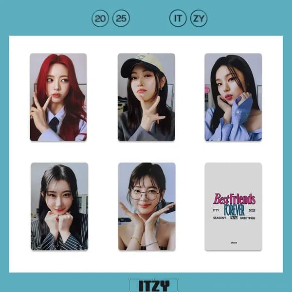 Карточки ITZY k-pop карточки коллекционные 54 * 86 мм 5 шт